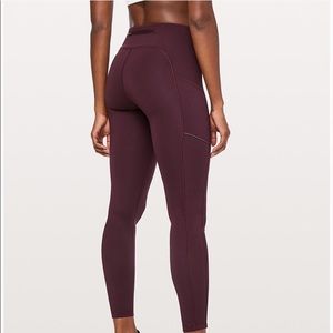 LULULEMON 7/8 maroon legging